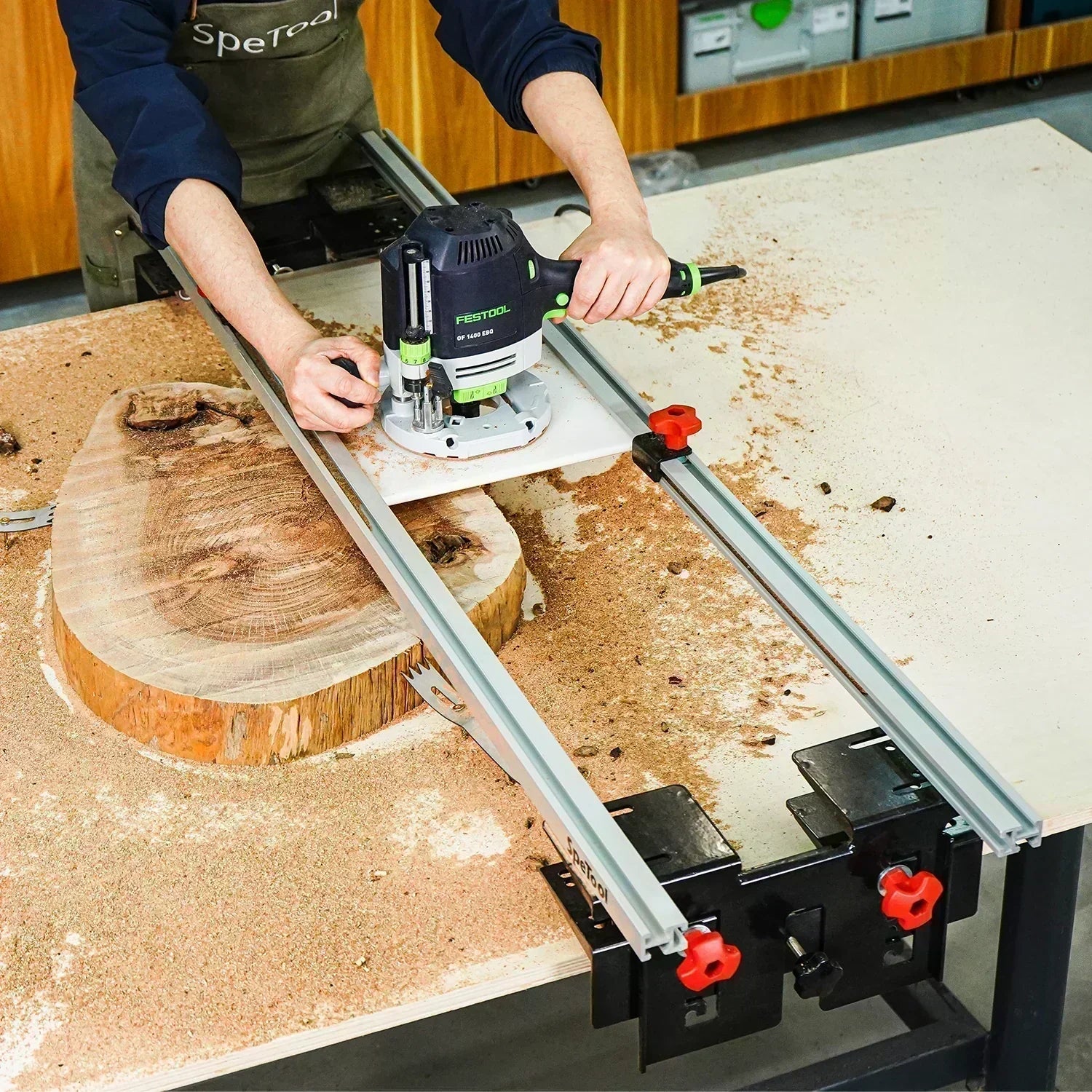 SpeTool Router Sled for Precise Slab Flattening