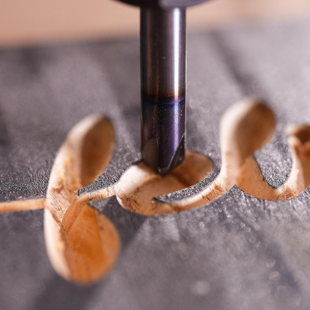 SpeTool Engraving Cutter Chamfer Cutter 4 mm and 6 mm Shank 60 Degree and 90 Degree V Groove Cutter Solid Carbide 3 Flutes Engraving Cutter CNC Wood Cutter End Mill Cutter for Router with TiAlN