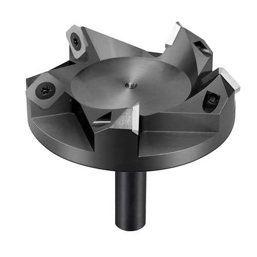 SpeTool CA W05014 Slab Flattening Router Bit 1/2" Shank 3-1/4" Cutting Diamter 5 Wings Insert Carbide Spoilboard Surfacing Planing Router Bit CNC Planer Woodworking