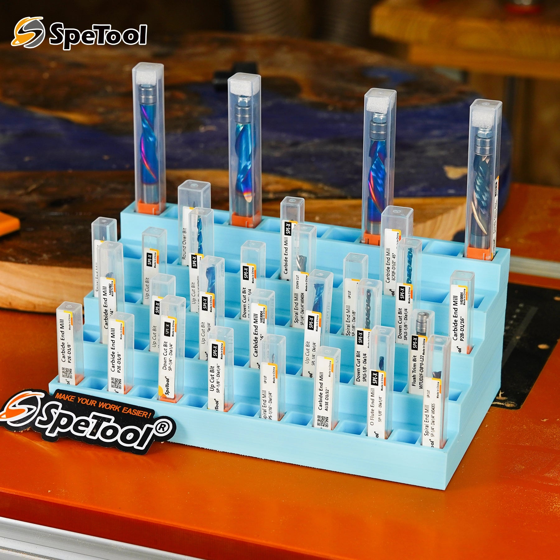 3D printed router bit holder -Square hole | SpeTool