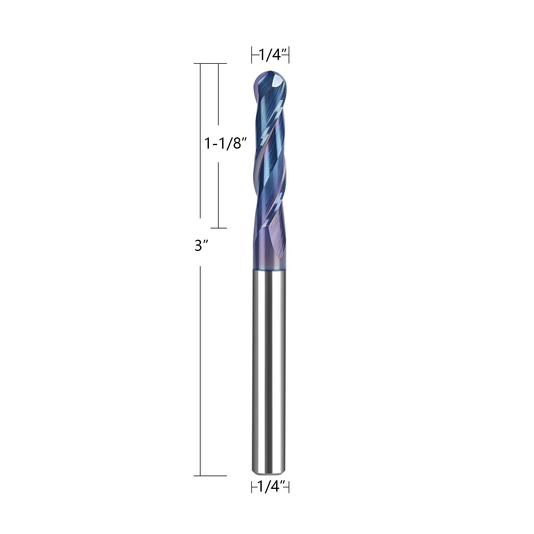 SpeTool WD-10 10-Piece CNC Router Bits Set, 1/4 Inch Shank, TAC Coated End Mills for Woodworking, Trimming, Engraving and Carving