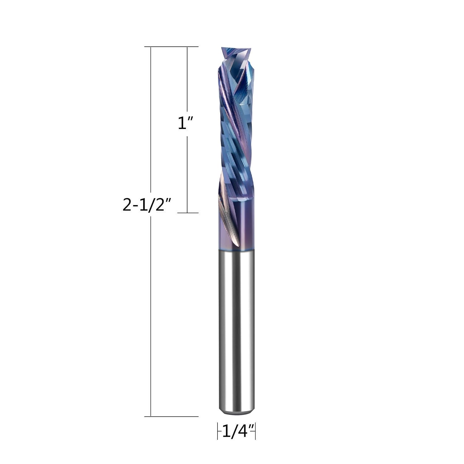 SpeTool WD-10 10-Piece CNC Router Bits Set, 1/4 Inch Shank, TAC Coated End Mills for Woodworking, Trimming, Engraving and Carving