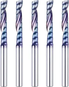 SpeTool W03003 SPE-X Extra Tool Life Coated SC Spiral O Flute 1/4" Dia x 1/4" Shank x 1-1/2" Cutting Length x 3" Extra Long Up-cut Router Bit