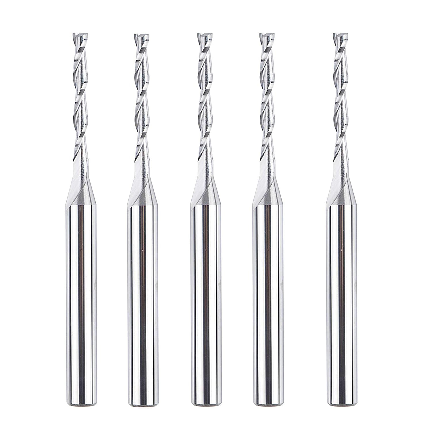 SpeTool CA W04017 SC Spiral Plunge 1/8" Dia x 1/4" Shank x 1" Cutting Length 3" Extra Long 2 Flute Up-Cut Router Bit