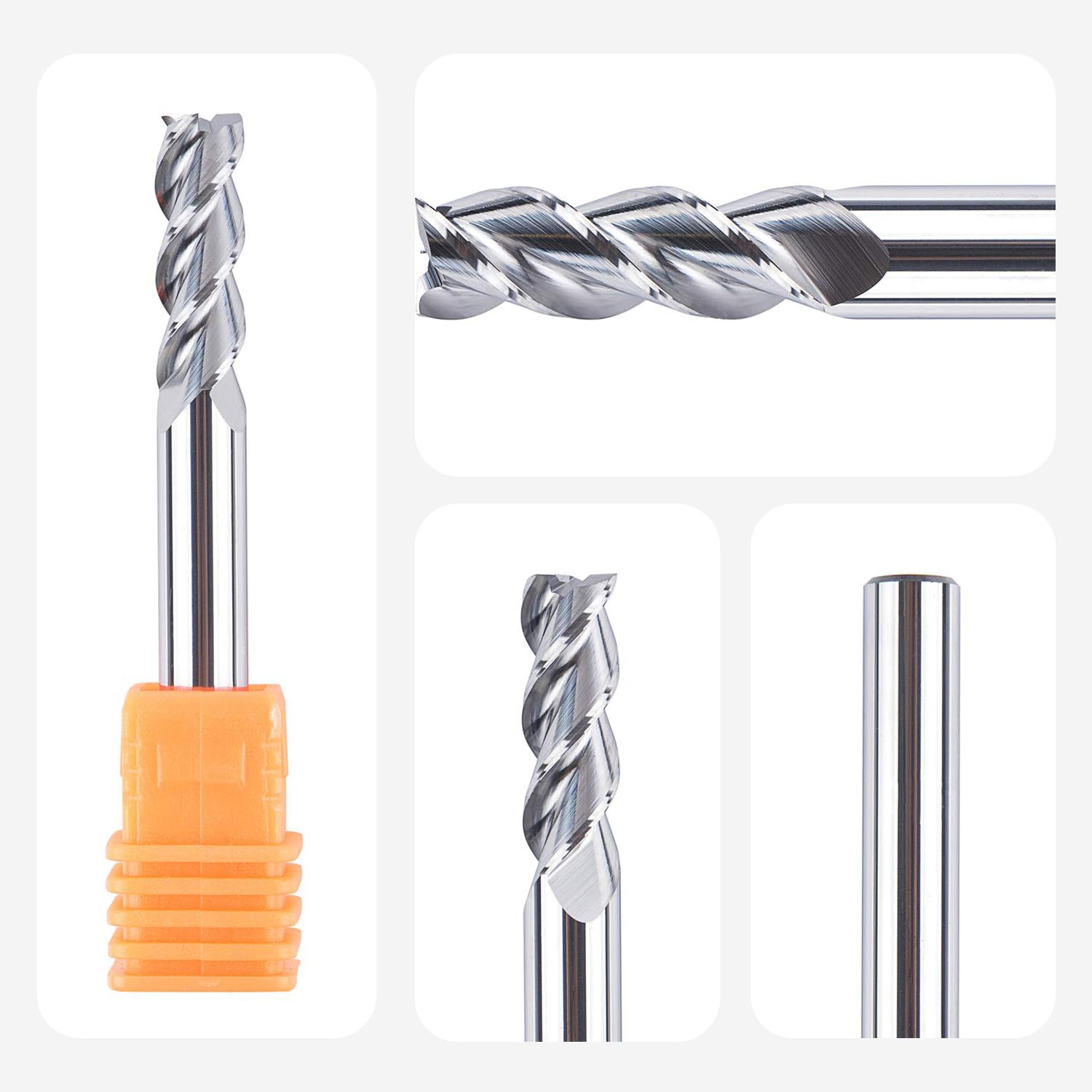 SpeTool EU A01501 Solid Carbide 3 Flutes Aluminium Milling Cutter with 6 mm Cutting Diameter x 18 mm Cutting Length, 6 mm Shank End Mill for Aluminium and Plastic