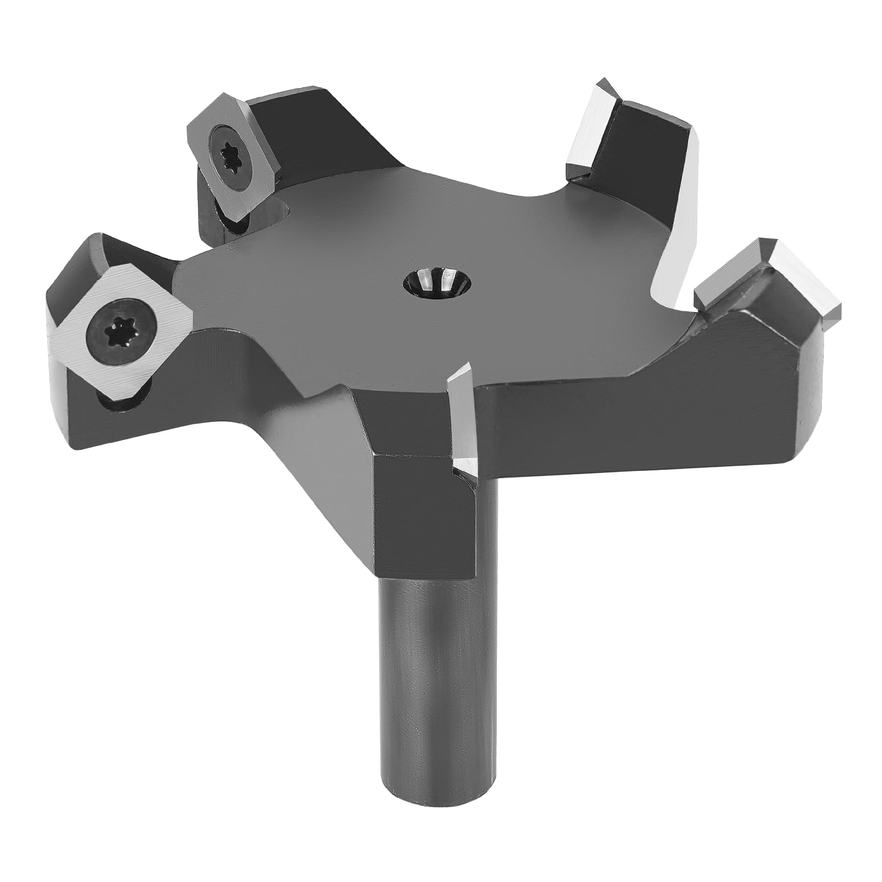SpeTool W05014 Slab Flattening Router Bit 1/2" Shank 3-1/4" Cutting Diamter 5 Wings Insert Carbide Spoilboard Surfacing Planing Router Bit CNC Planer Woodworking