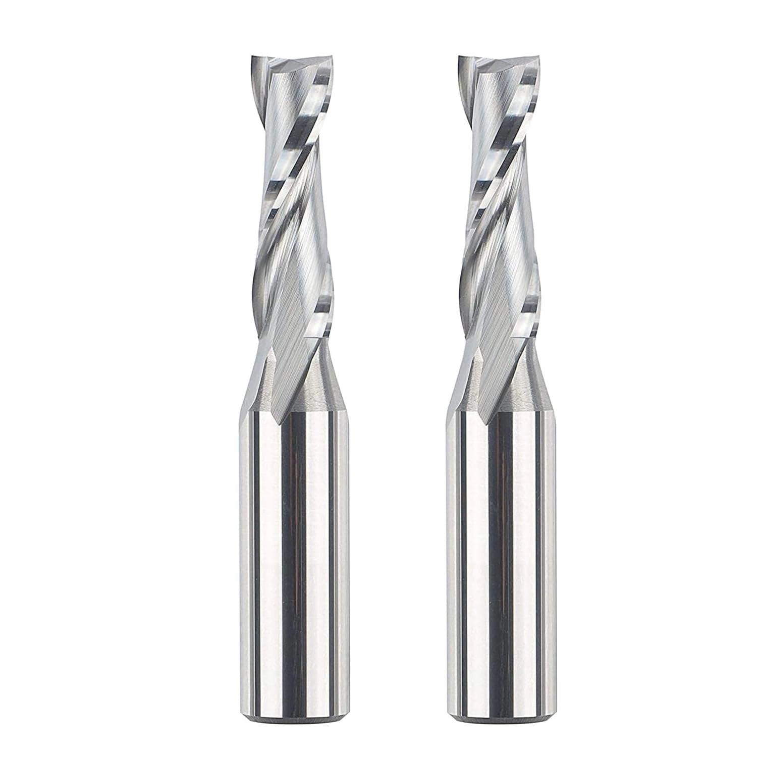 SpeTool CA W04001 SC Spiral Plunge 3/8" Dia x 1/2" Shank x 1-1/4" Cutting Length x 3" Long 2 Flute Up-Cut Router Bit