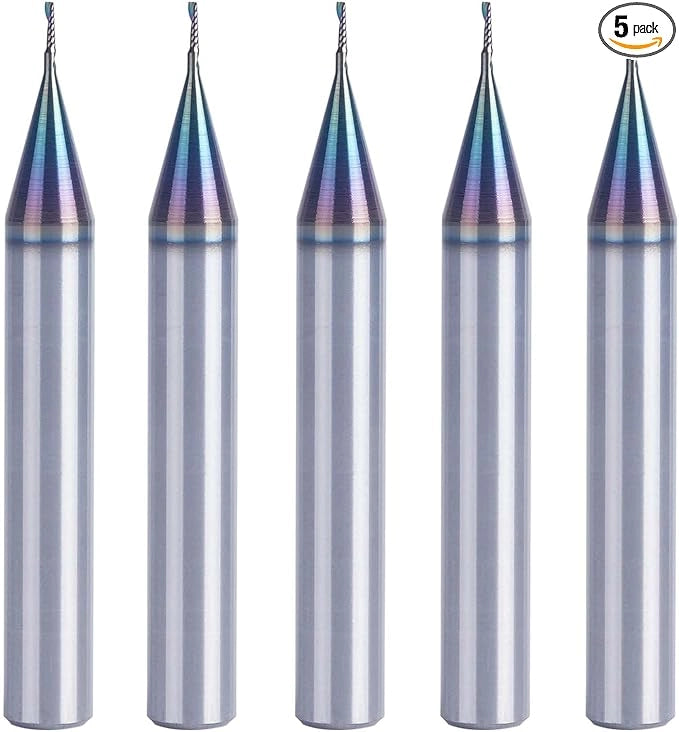 SpeTool W03014 SPE-X Extra Tool Life Coated SC Spiral O Flute 1/32" Dia x 1/4" Shank x 1/8" Cutting Length x 1-1/2" Long Up-cut Router Bit