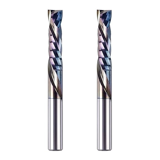 SpeTool EU W02507 SPE-X Coated SC COMPRESSION 2 FL 8MM DIA x 32MM CL x 8MM SHANK x 75MM OVL ROUTER BIT