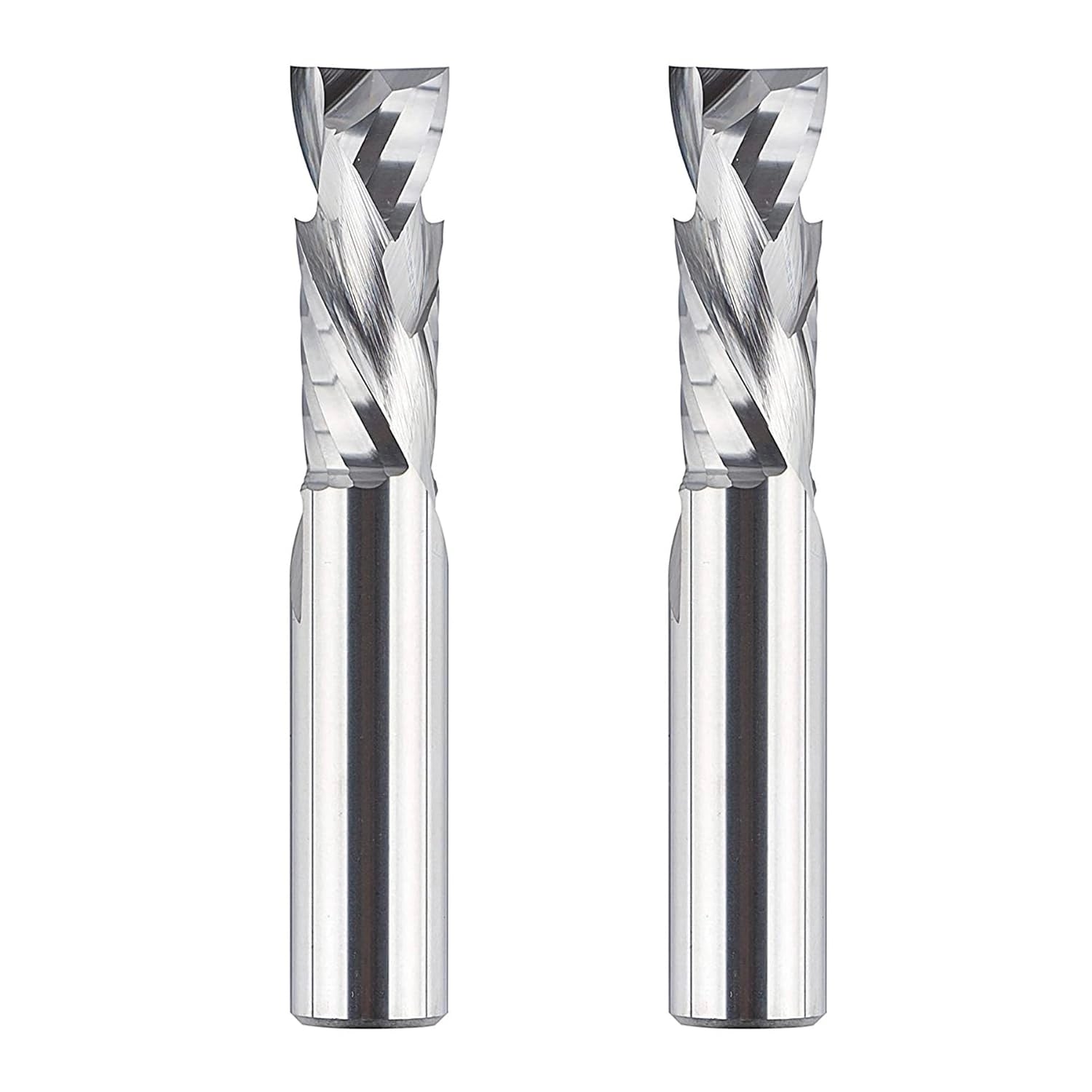 SpeTool CA W02001 SC Compression Spiral 1/2" Dia x 1/2" Shank x 1-1/4" Cutting Length x 3" Long 2 Flute Router Bit