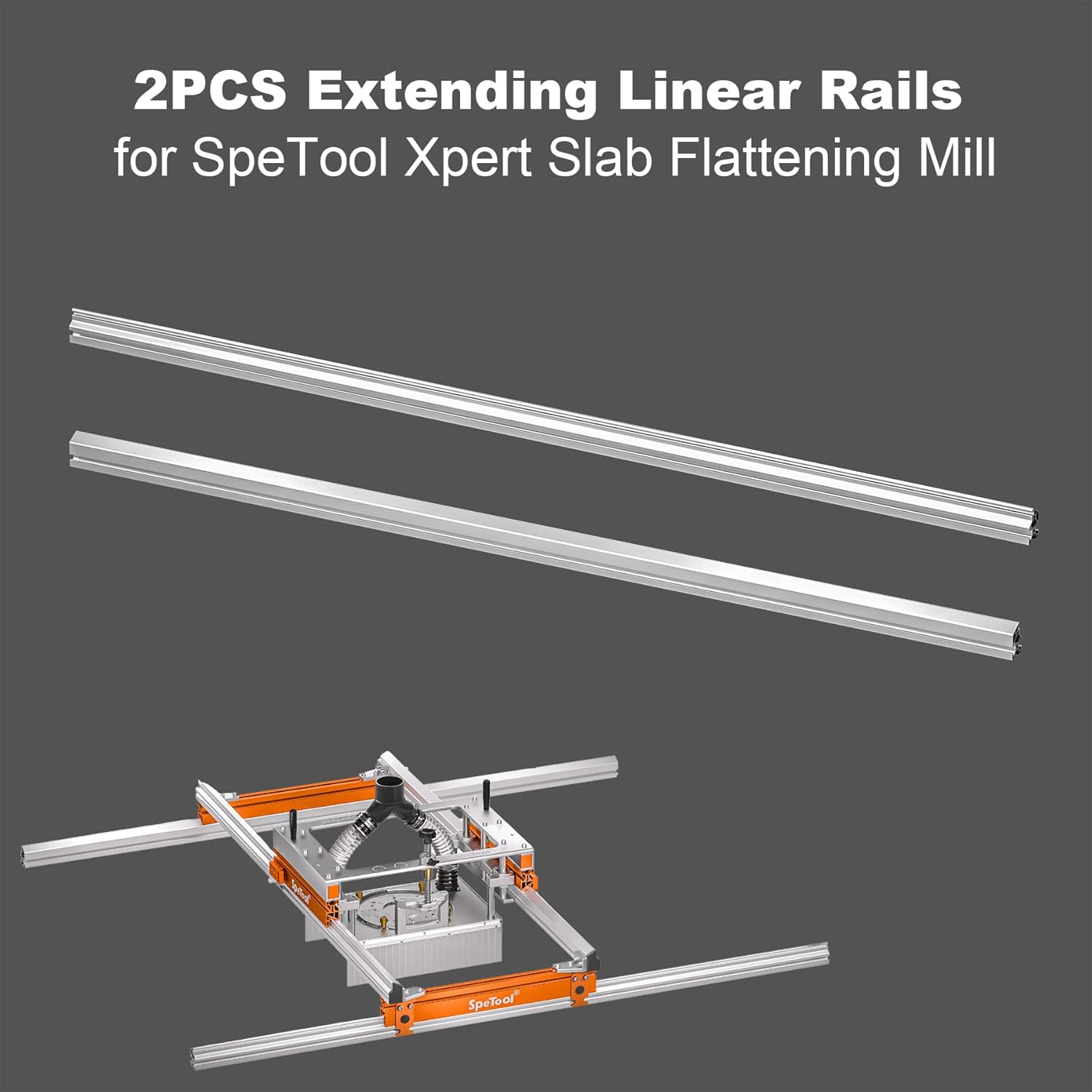 SpeTool EU O05003 2PCS Extending Linear Rails for Xpert Router Sled High-strength Anodized Aluminum Alloy Linear Slide Guide