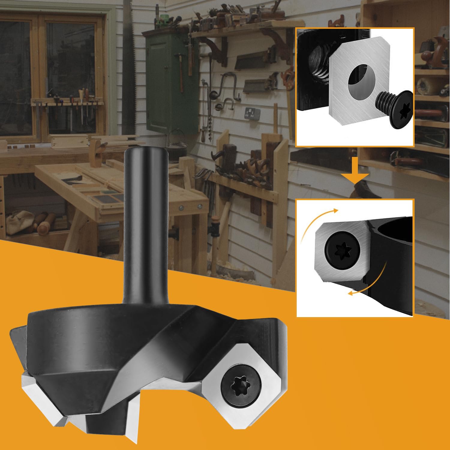 SpeTool EU W05503 3 FLUTES SPOILBOARD 38.1MM DIA x 8MM SHANK x 50MM OVL ROUTER BIT