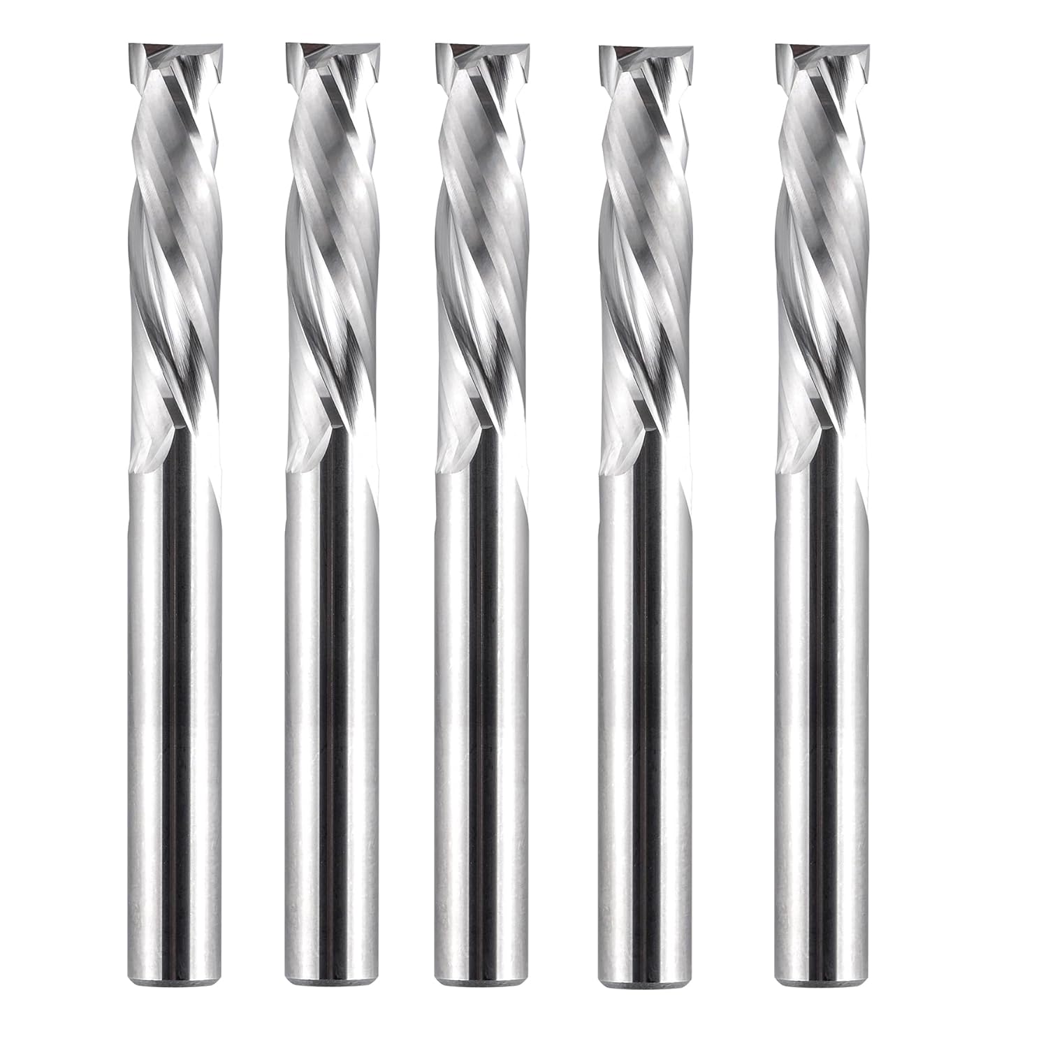 SpeTool W02010 SC SC Espiral de compresión 1/10 "Corte hacia arriba 1/4" de diámetro x vástago de 1/4" x 1" de longitud de corte x 2-1/2" de largo Broca enrutadora de 2 flautas