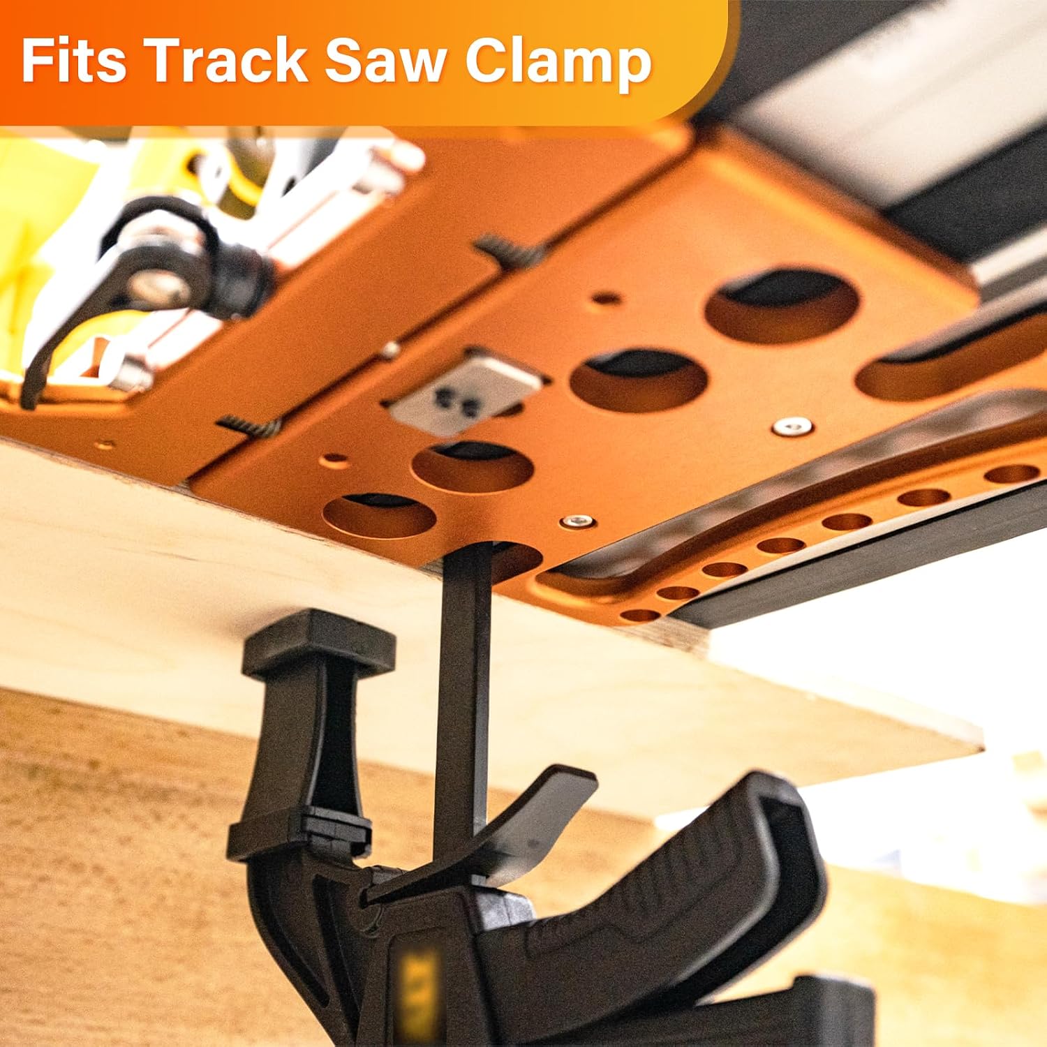 SpeTool S06004 Track Saw Square 90° Precision, Right-Angle Aluminum Circular Saw Guide Rail Square Compatible with DeWalt Guide Rail