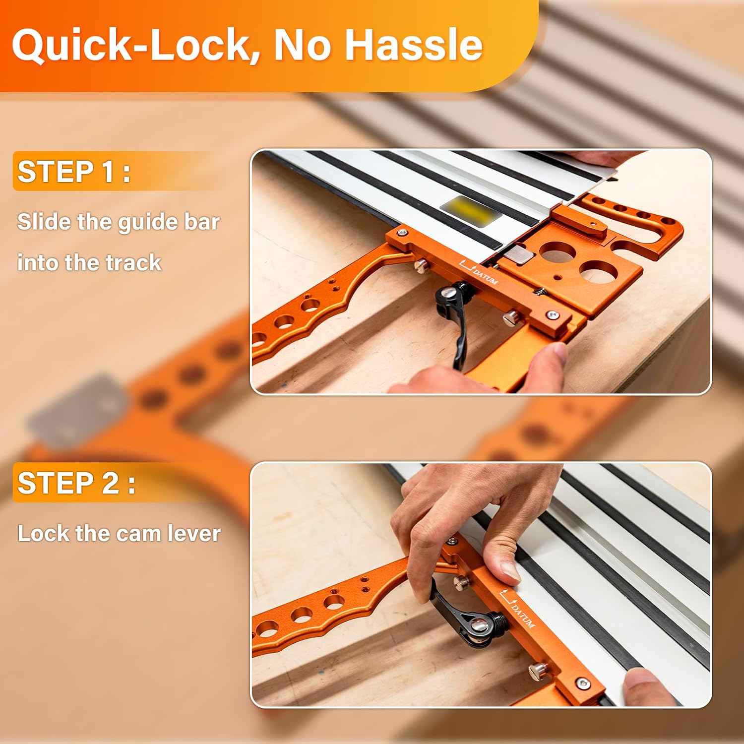 SpeTool S06004 Track Saw Square 90° Precision, Right-Angle Aluminum Circular Saw Guide Rail Square Compatible with DeWalt Guide Rail