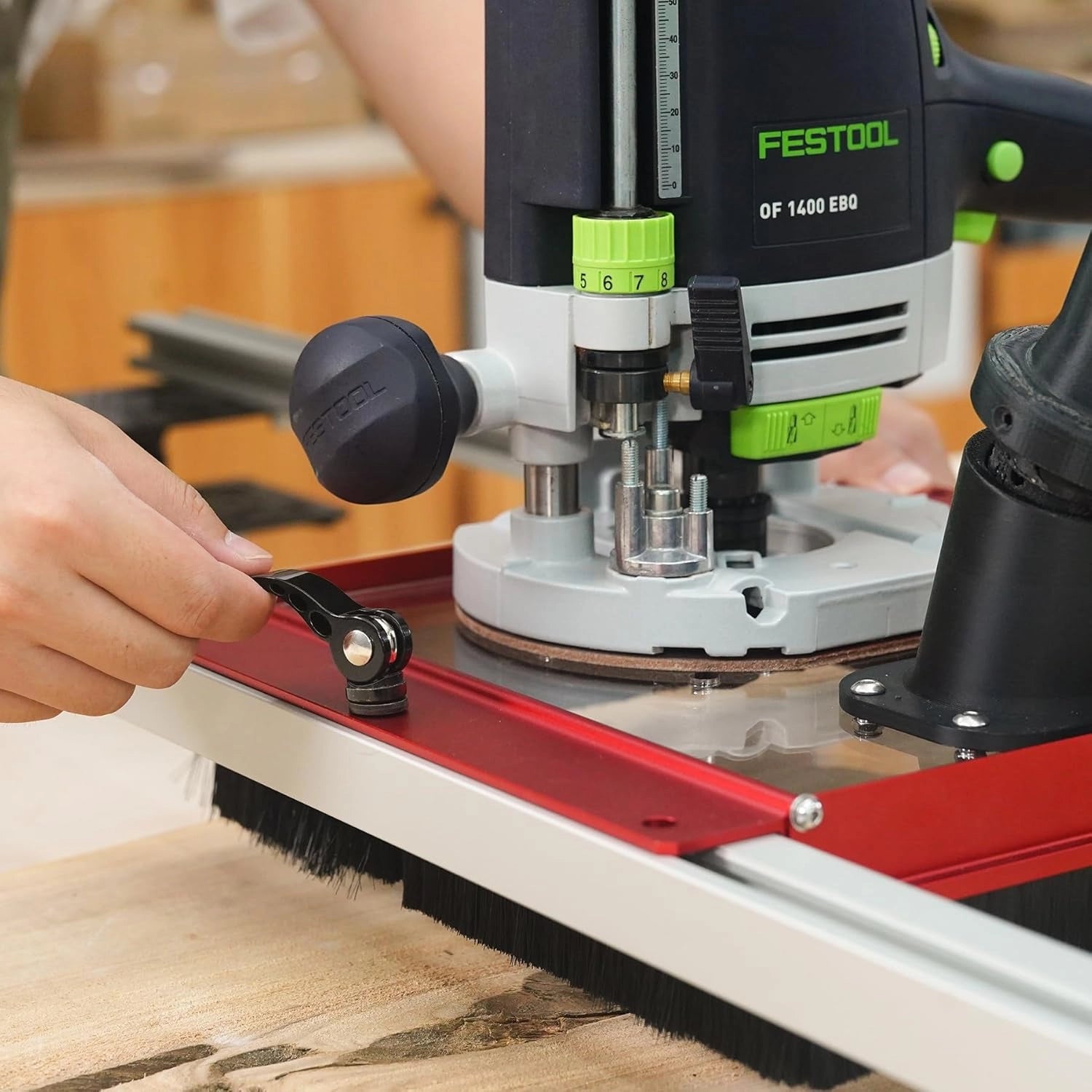 SpeTool S01002 Dust Collection Shroud for Slab Flattening Router Sled, 2-1/2" Dust Collection Interface connect Dust Extractor, Slab Flattening Mill Accessories compatible with Most Routers