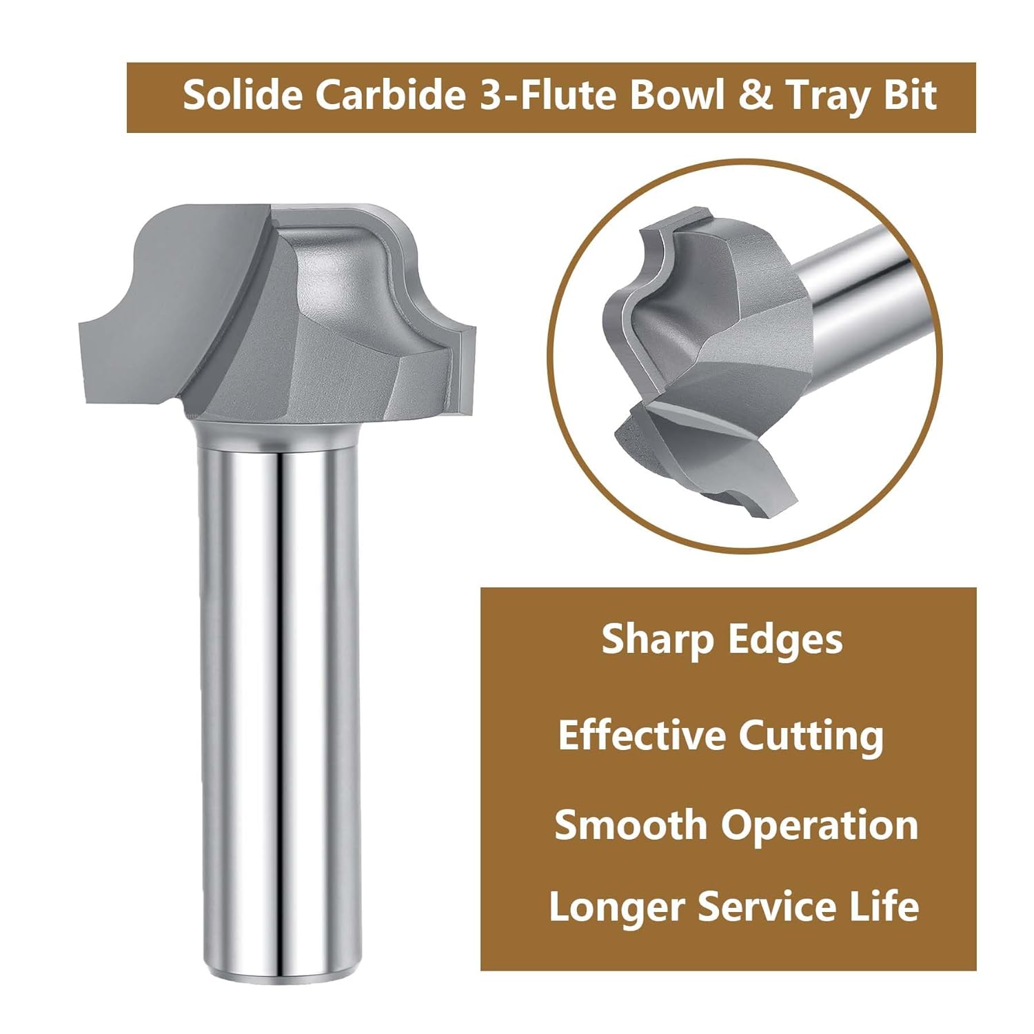 SpeTool W08013 Juice Groove Router Bits 3/16" x 1/2" Shank