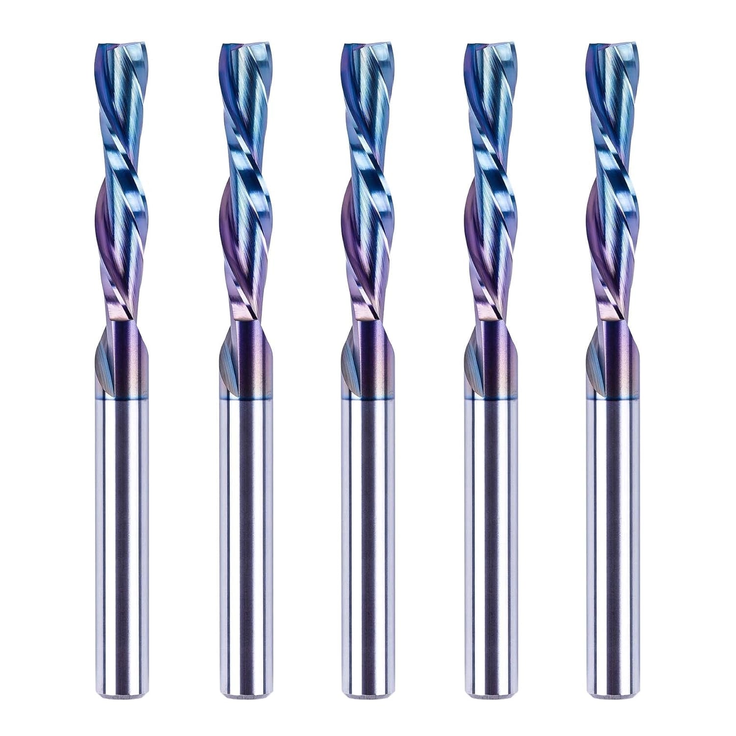 SpeTool CA W04013 SPE-X Extra Tool Life Coated SC Spiral Plunge 1/4" Dia x 1/4" Shank x 1-1/4" Cutting Length 3" Extra Long 2 Flute Down-Cut Router Bit