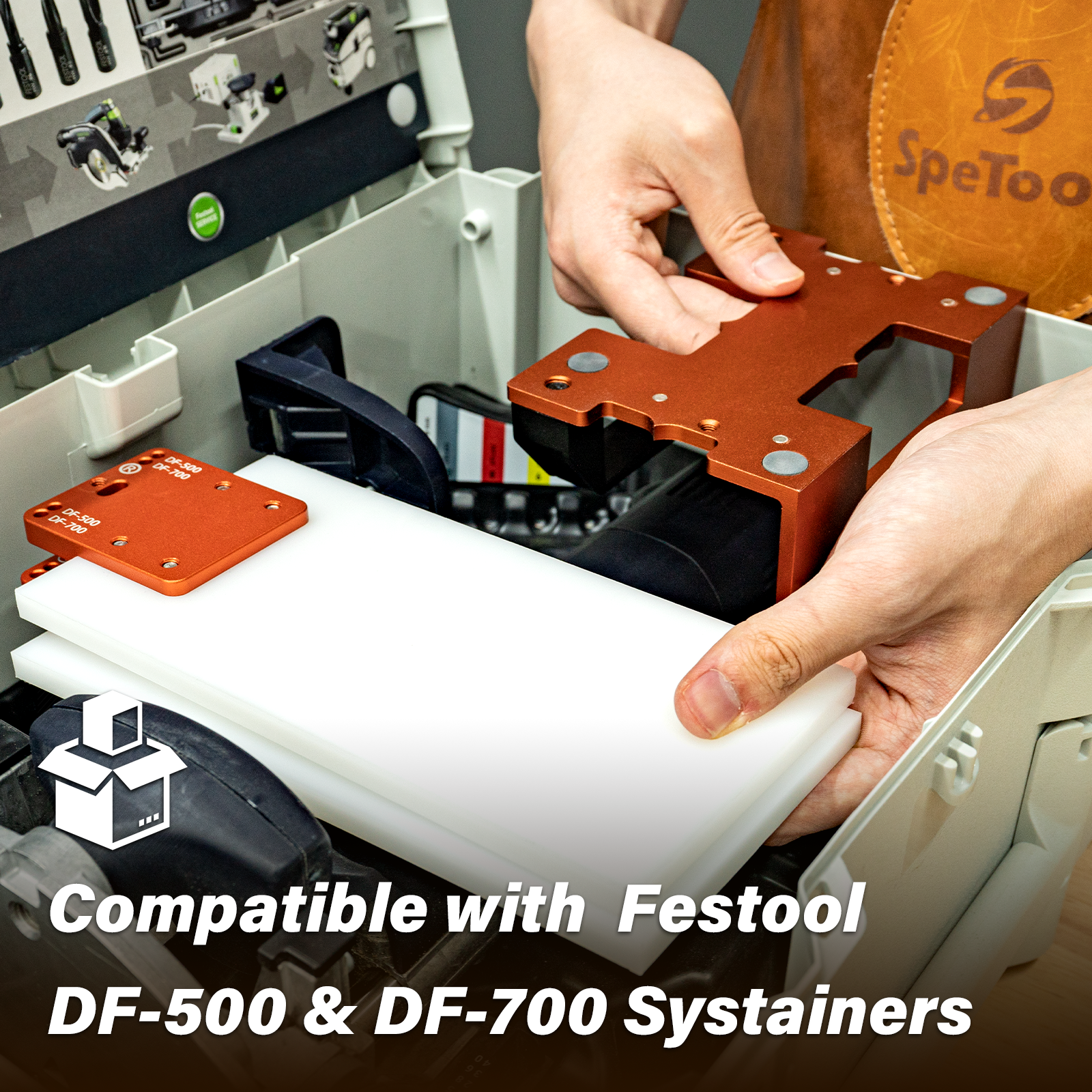 SpeTool S04005 Aluminum Domino Base Compatible with Festool Domino DF-500 &DF-700