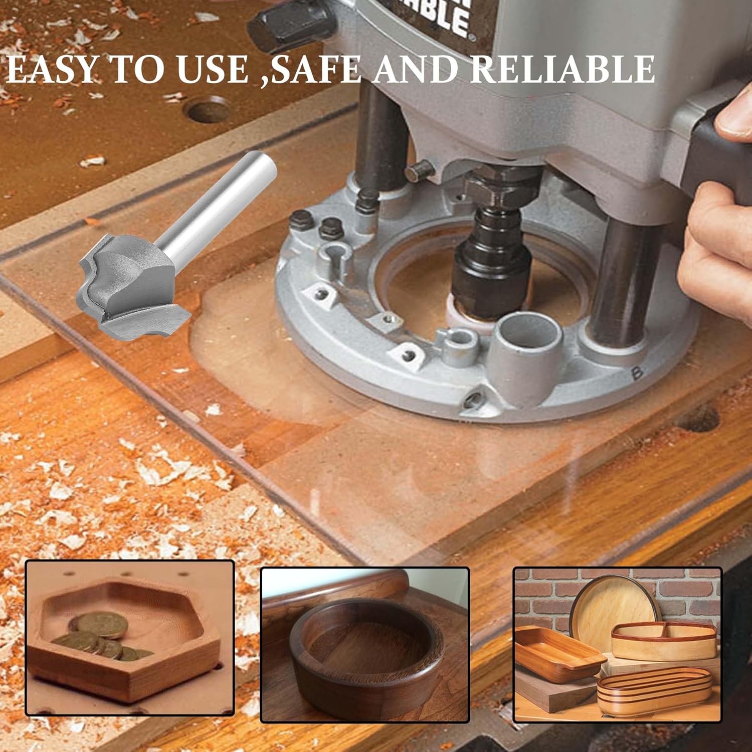 SpeTool UK W08010 Juice Groove Router Bits 1/8" Radius 1/4" Shank