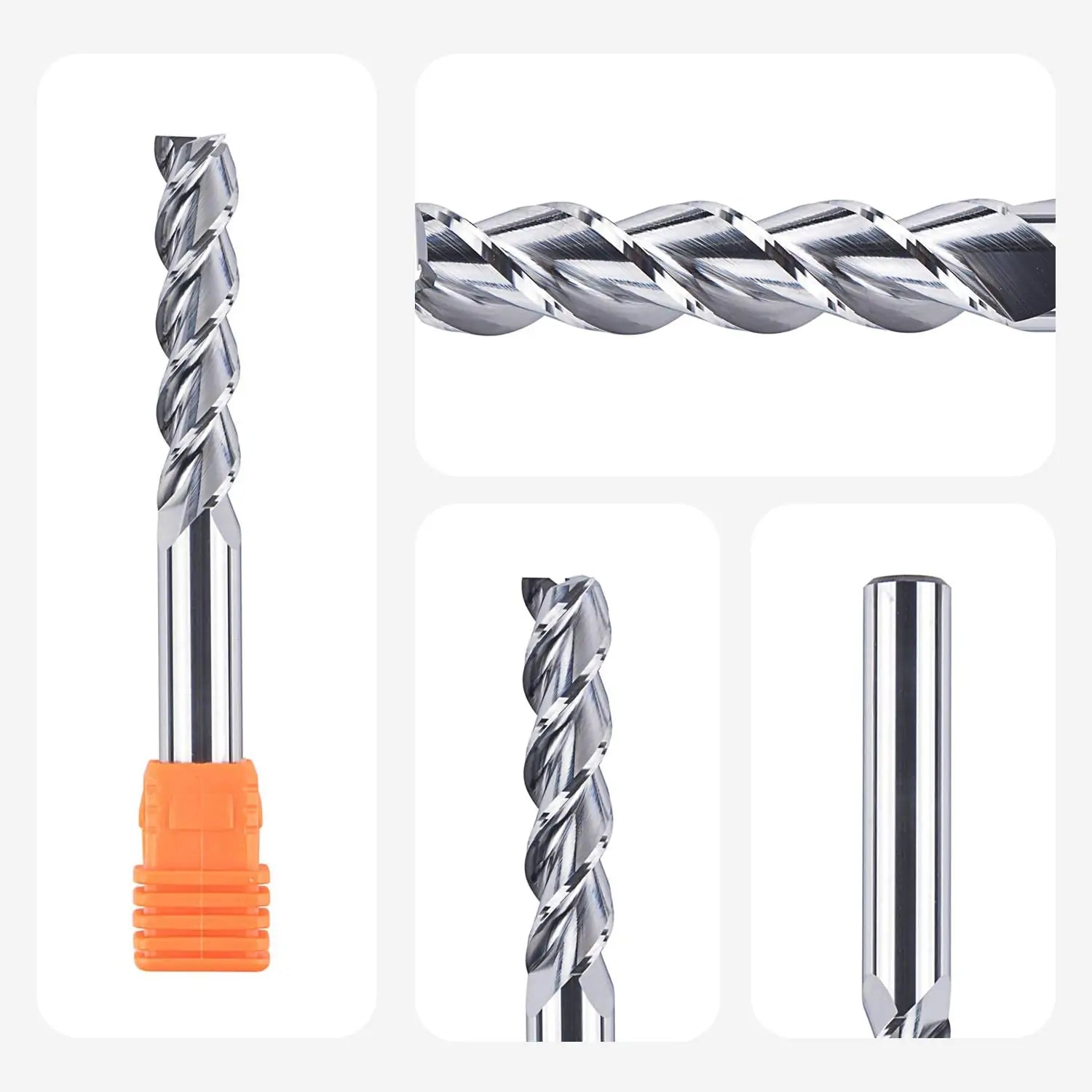 SpeTool EU Extra Long 3 Flutes Aluminium Cutter CNC Milling Cutter with 8 mm Cutting Diameter x 32 mm Cutting Length, 8 mm Shank End Mill for Aluminium and Plastic