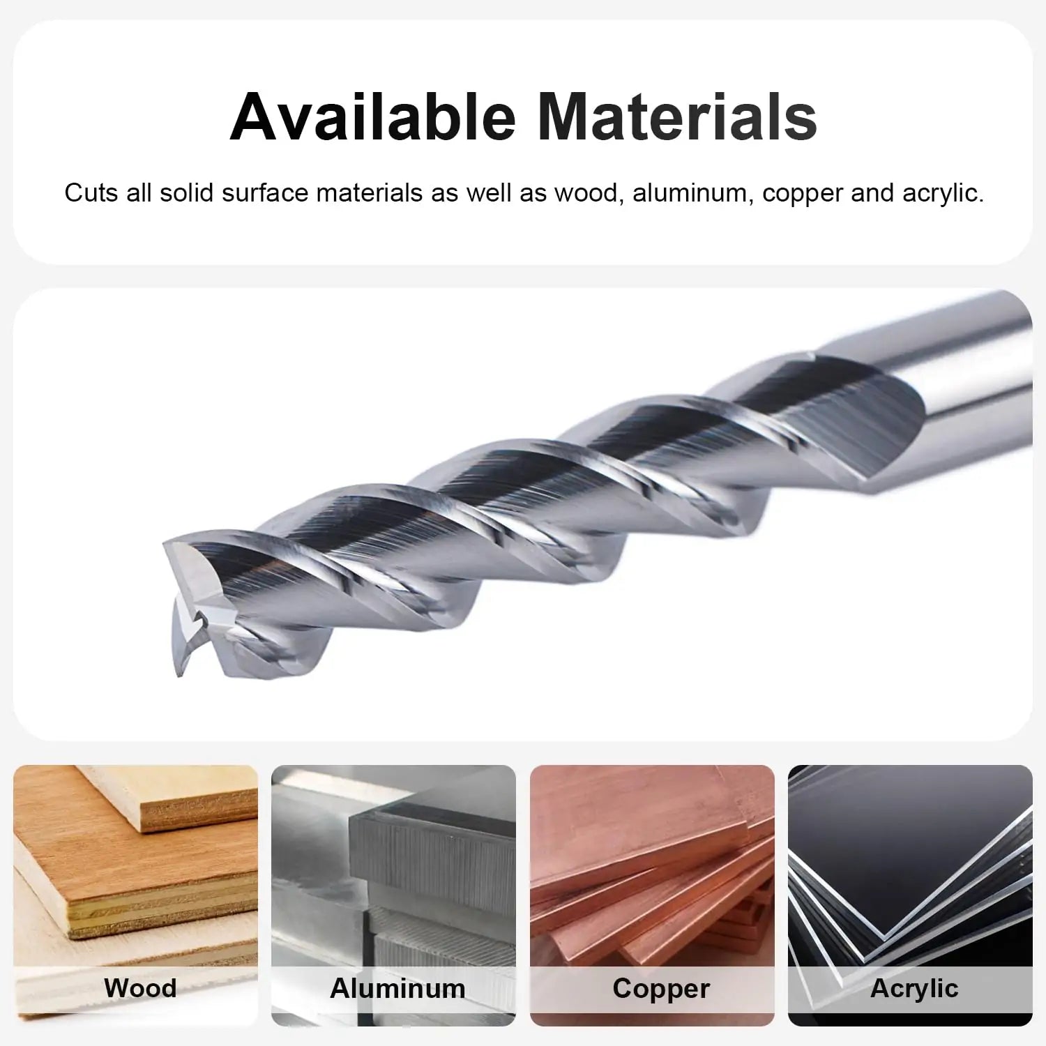 SpeTool EU Extra Long 3 Flutes Aluminium Cutter CNC Milling Cutter with 8 mm Cutting Diameter x 32 mm Cutting Length, 8 mm Shank End Mill for Aluminium and Plastic