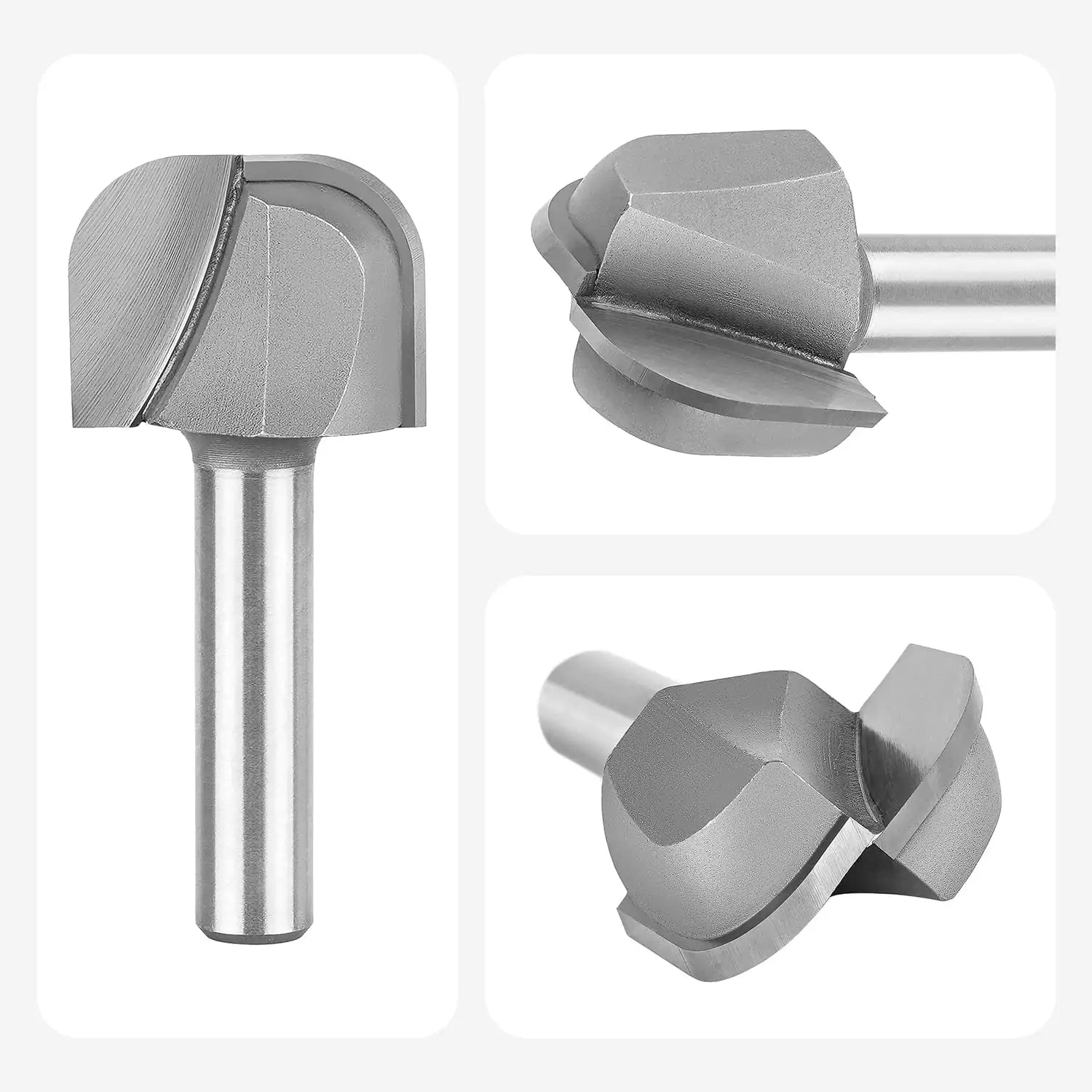 SpeTool EU W08501 Carbide Tipped Bowl & Tray 25mm Dia x 8mm Shank x 18mm Cutting Length x 53mm Long Double Flute Router Bit