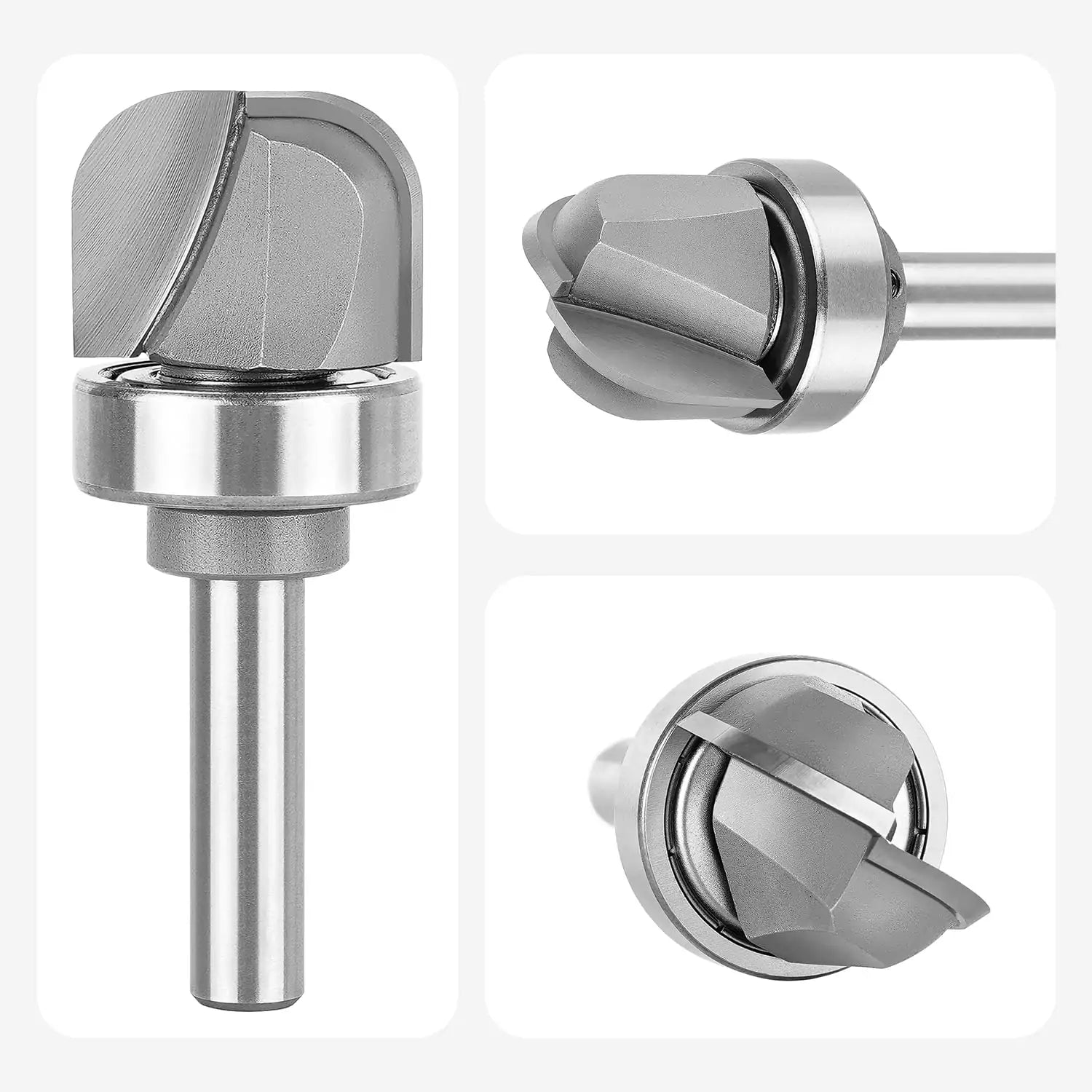 SpeTool EU W08503 Carbide Tipped Bowl & Tray 24mm Dia x 8mm Shank x 18mm Cutting Length x 63 Long Double Flute Upper Bearing Template Router Bit