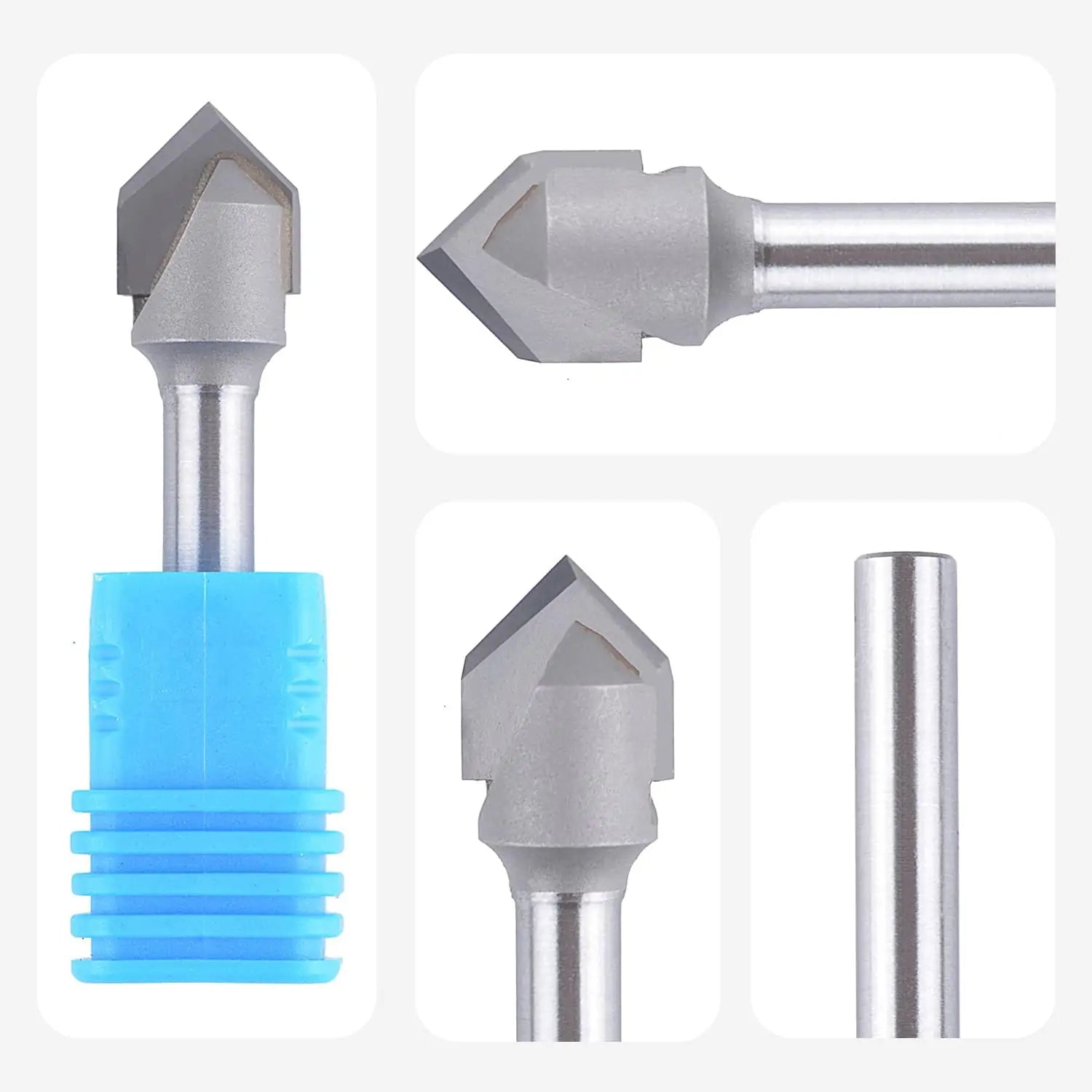 SpeTool EU W06502 Carbide Tipped V Groove 90 Deg 12mm Dia x 6mm Shank x 51mm Long Router Bit