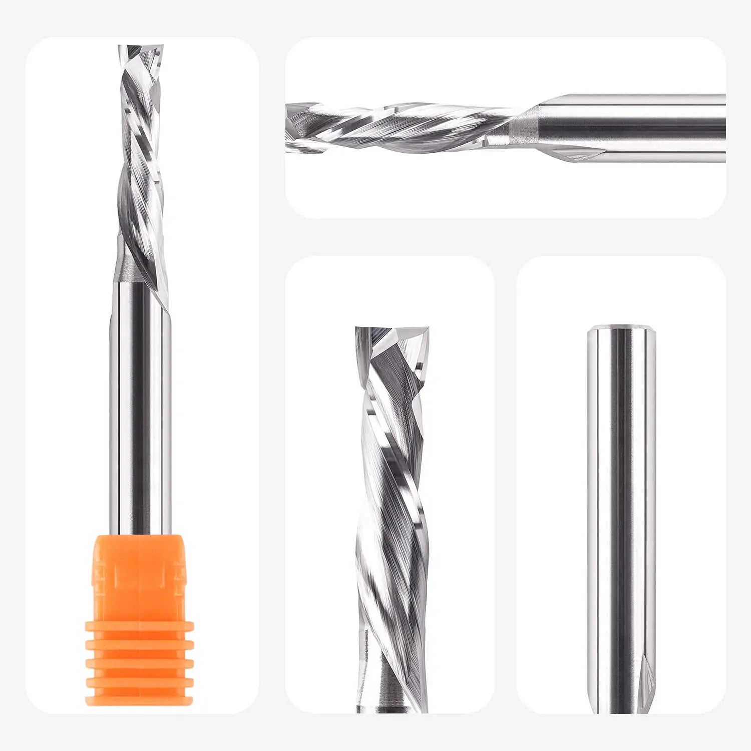 SpeTool EU W02504 COMPRESSION 2 FL 6MM DIA x 24MM CL x 8MM SHANK x 75MM OVL ROUTER BIT