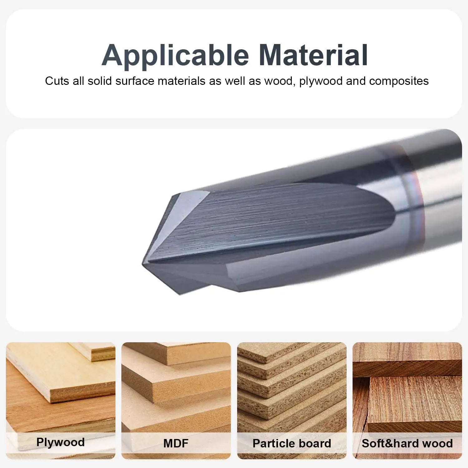 SpeTool UK SC 3 FL 6MM DIA x 90 DEG x 6MM SHANK x 50MM OVL V BIT