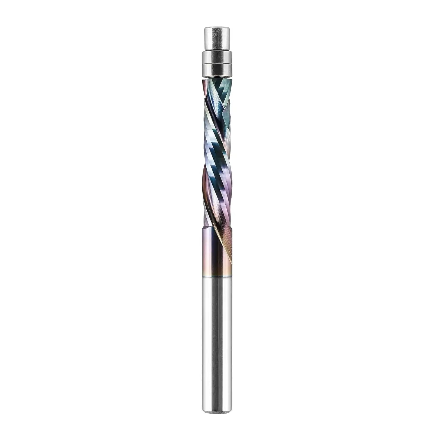 SpeTool EU W07501 SPE-X Coated Solid Carbide Flush Trim Compression Spiral 6mm Dia x 6mm Shank x 28mm Cutting Length x 75mm Long Router Bit
