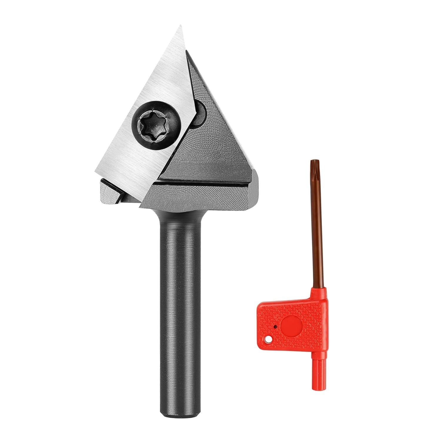 SpeTool EU W06510 Insert Carbide V Groove 60 Deg x 8mm Shank x 65mm Long Single Flute Router Bit