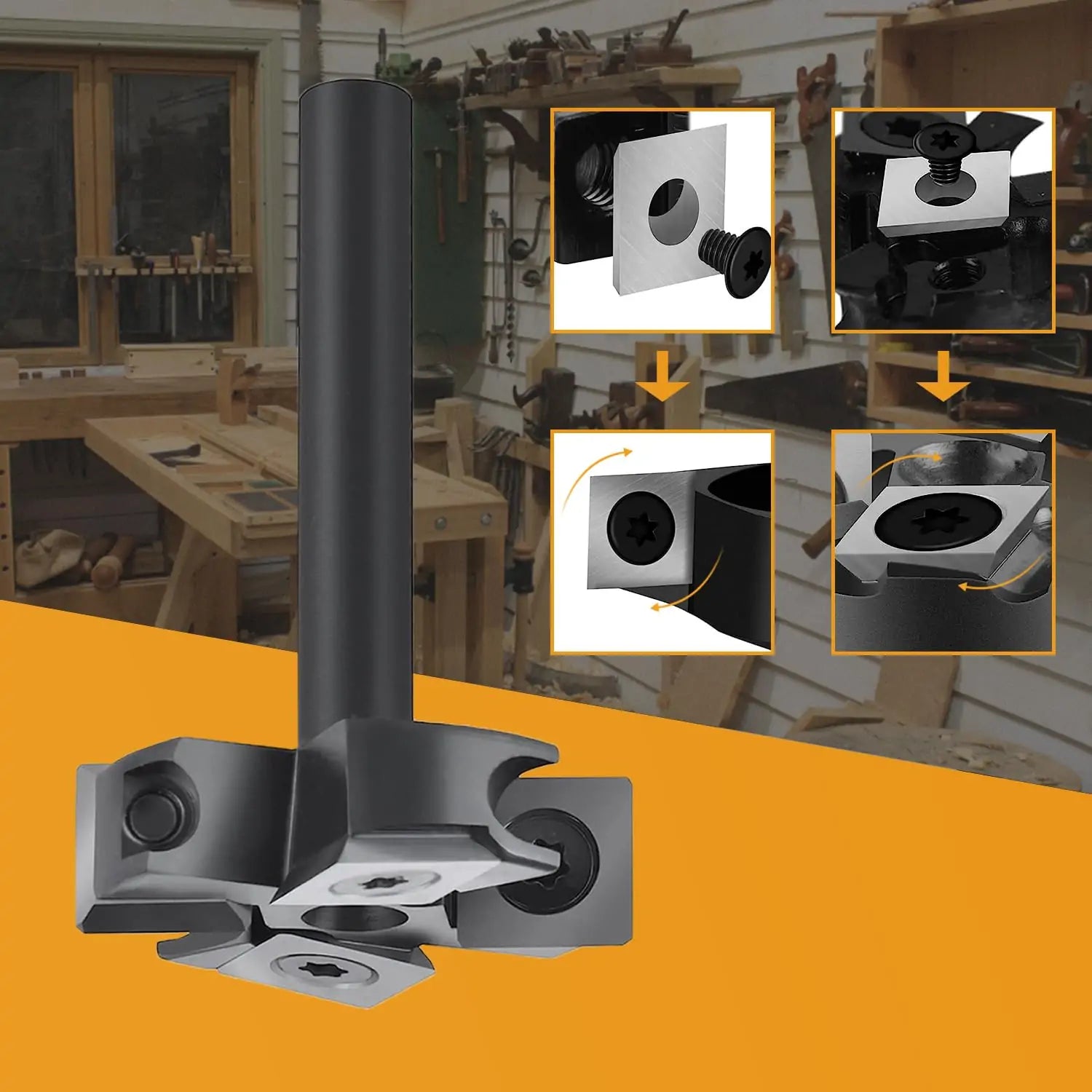 SpeTool EU W05007 2+2 FLUTES SPOILBOARD 38.1MM DIA x 8MM SHANK ROUTER BIT