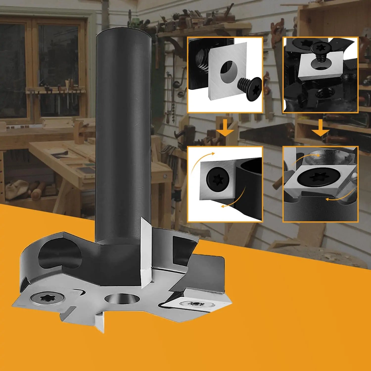 SpeTool EU W05008 2+2 FLUTES SPOILBOARD 45MM DIA x 12MM SHANK ROUTER BIT