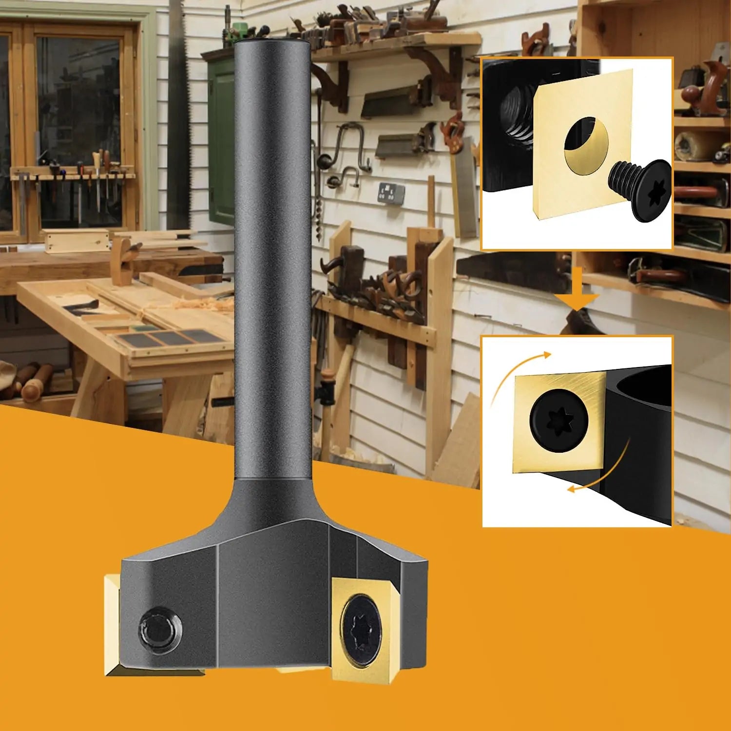 SpeTool EU W05005 ATS COATED CARBIDE INSERT 3 FLUTES SPOILBOARD 35MM DIA x 8MM SHANK ROUTER BIT