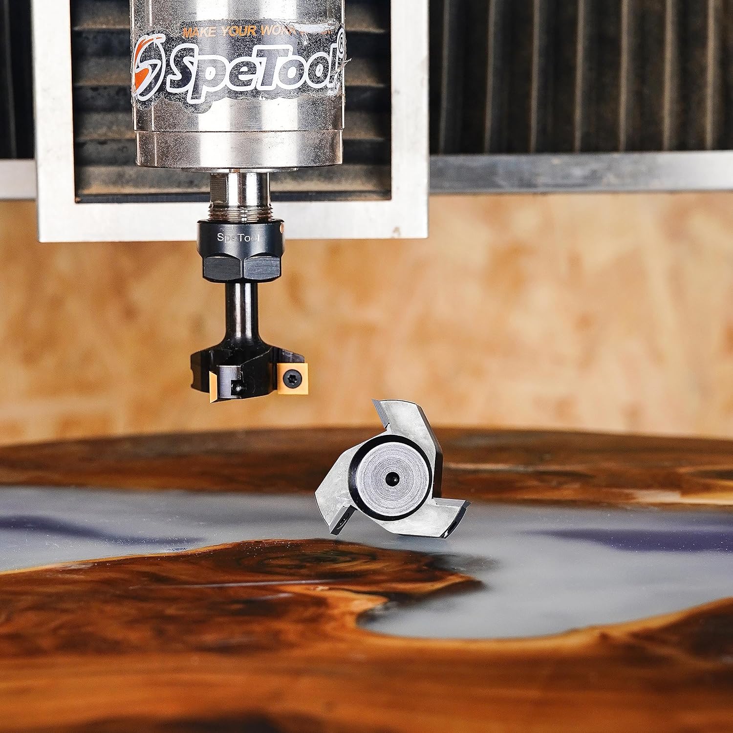 SpeTool EU W05006 3 FLUTES SPOILBOARD 60MM DIA x 12MM SHANK ROUTER BIT