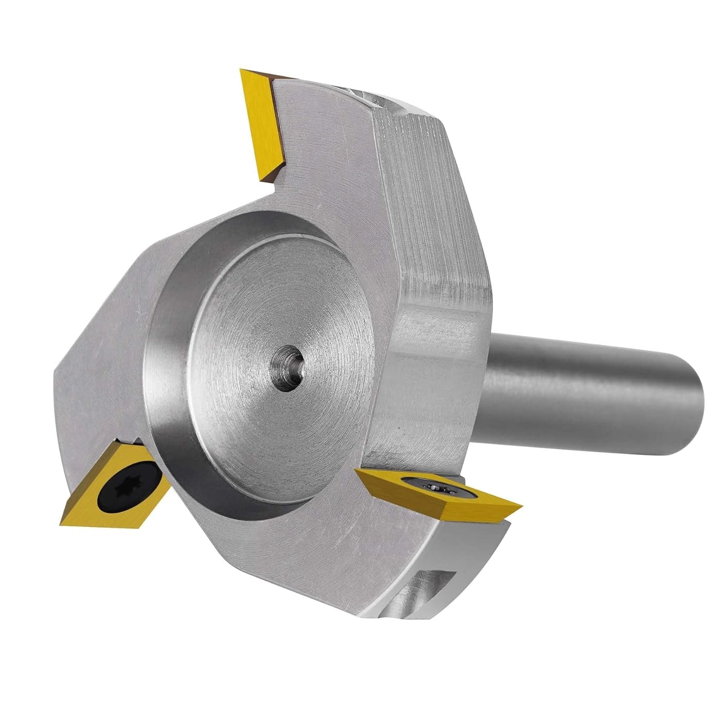 SpeTool EU W05006 Nickel-Plated ATS COATED CARBIDE INSERT 3 FLUTES SPOILBOARD 60MM DIA x 12MM SHANK ROUTER BIT