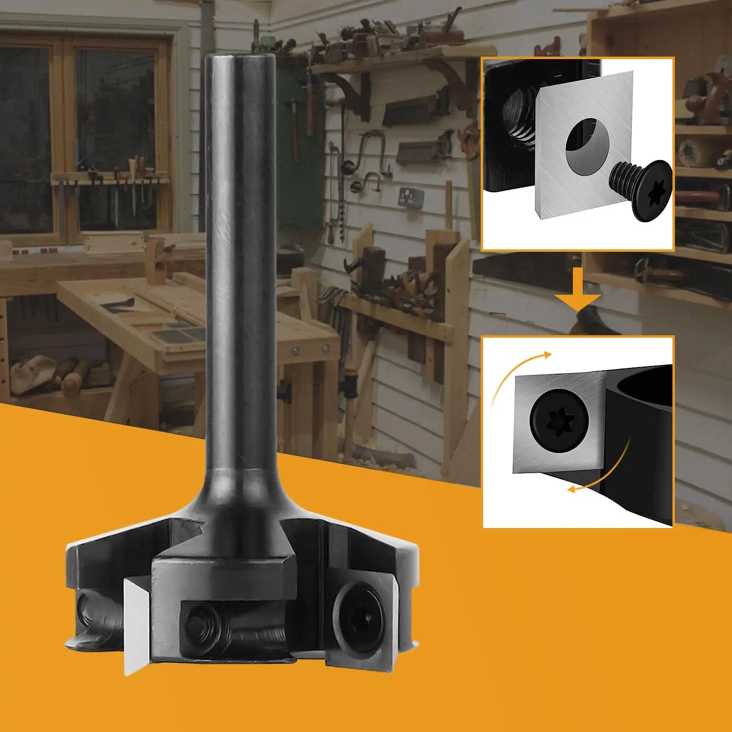 SpeTool EU W05009 4 FLUTES SPOILBOARD 40MM DIA x 8MM SHANK ROUTER BIT