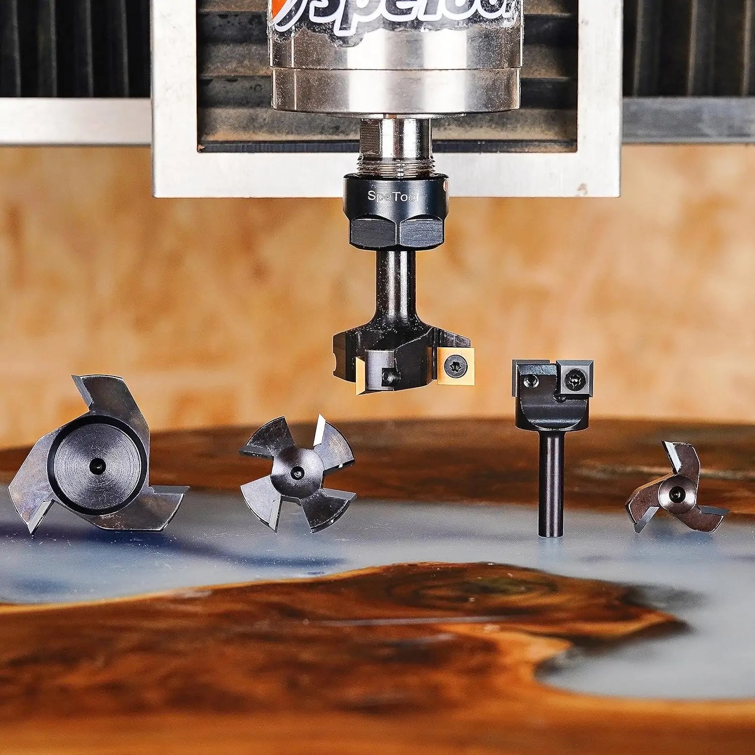 SpeTool EU W05009 4 FLUTES SPOILBOARD 40MM DIA x 8MM SHANK ROUTER BIT