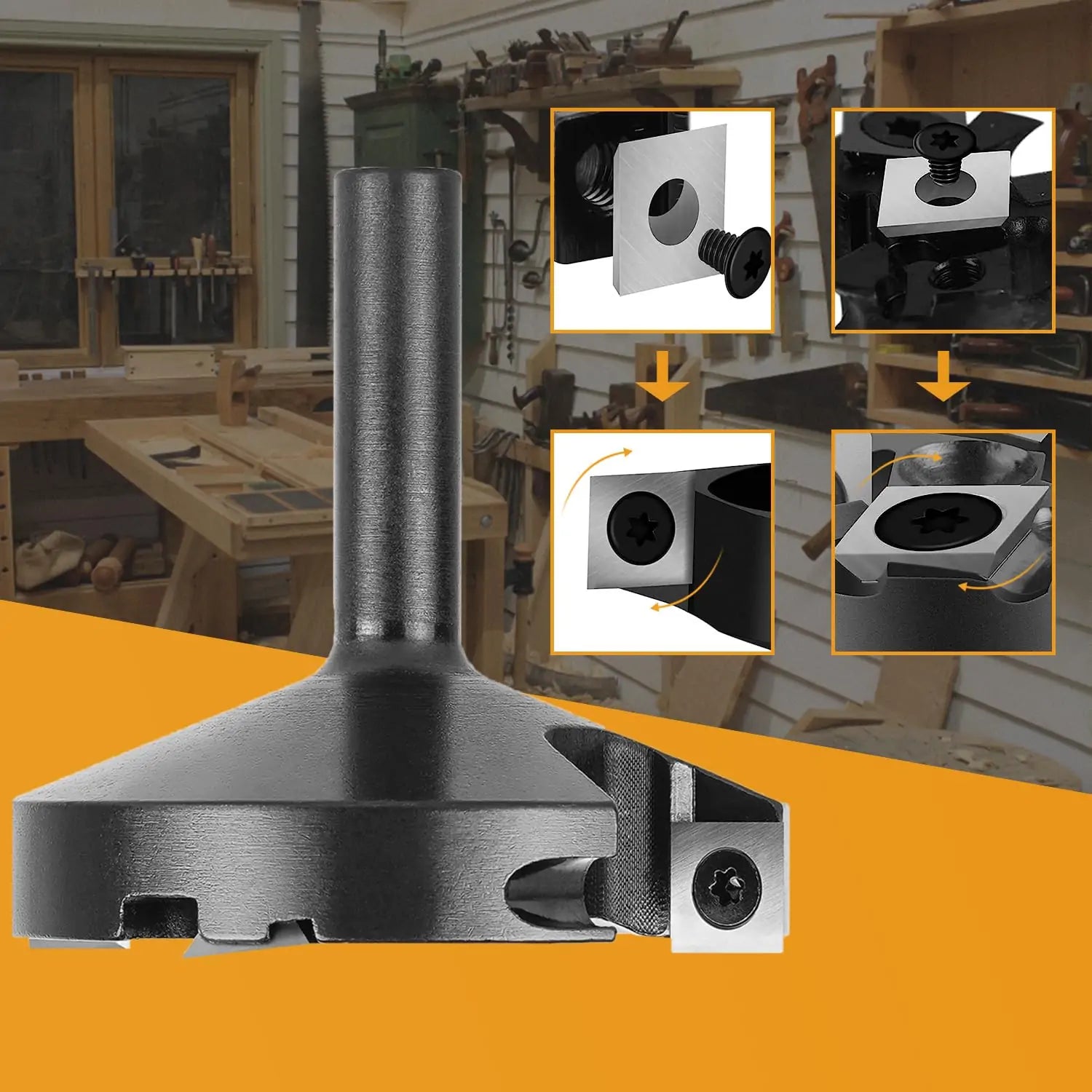 SpeTool EU W05502 2+2 FLUTES SPOILBOARD 75MM DIA x 12MM SHANK ROUTER BIT