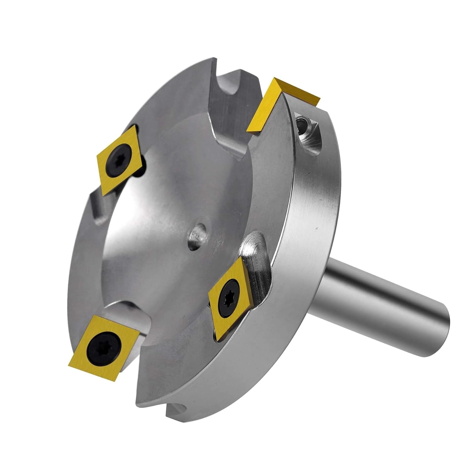 SpeTool EU W05502 2+2 Nickel-Plated FLUTES SPOILBOARD 75MM DIA x 12MM SHANK ROUTER BIT With ATS Coated Inserts