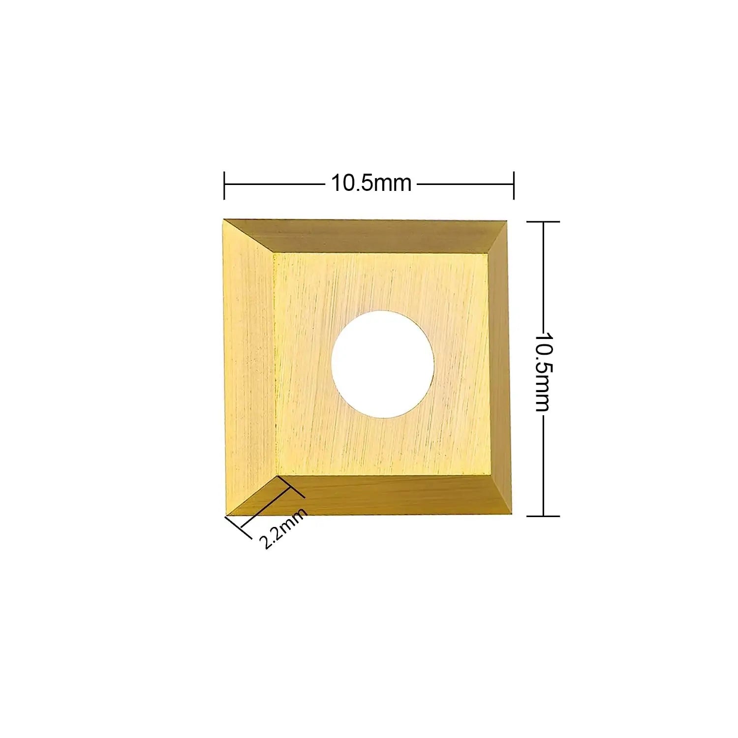 SpeTool EU O01009 ATS coated 10pcs 10.5 MM x 10.5 MM x 2.2 MM Carbide Insert Replacement for Insert Router Bit