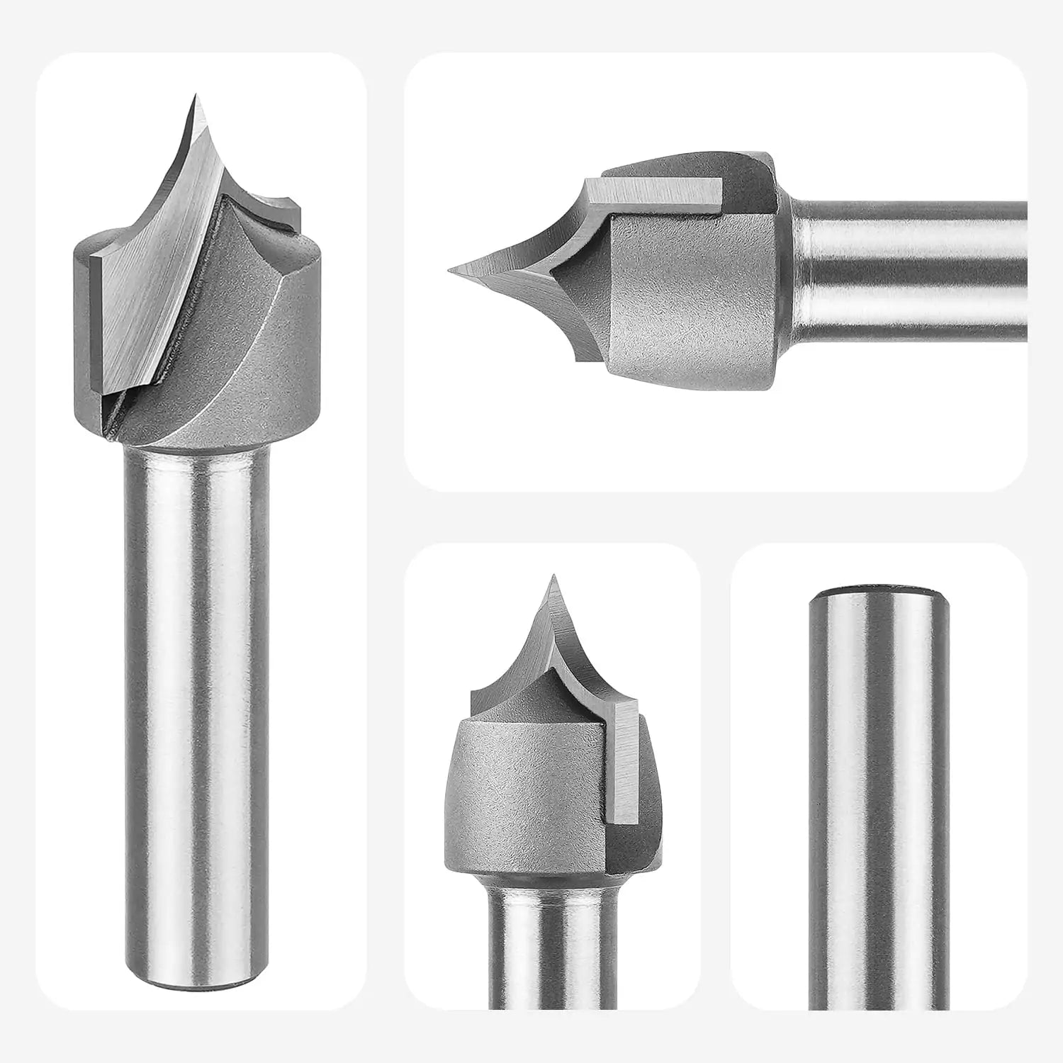 SpeTool EU W09501 Carbide Tipped Round Over 8mm Radius x 16mm Cutting Diameter x 8mm Shank x 50mm Overall Length 2 Flute Router Bit