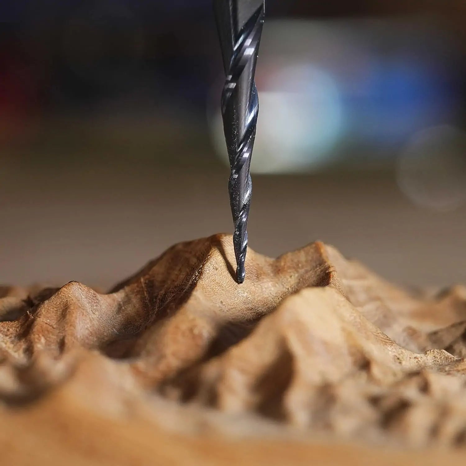 SpeTool UK 0.25MM Radius x 3.175MM SHANK x 15MM CL x 38.1MM OVL Tapered Ball Nose 2D & 3D Carving Router Bit