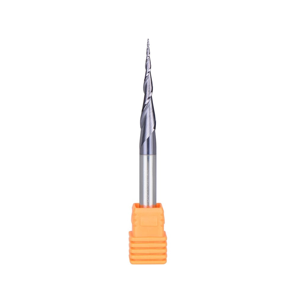 SpeTool EU W01501 0.25MM Radius x 6MM SHANK x 30.5MM CL x 75MM OVL Tapered Ball Nose 2D & 3D Carving Router Bit