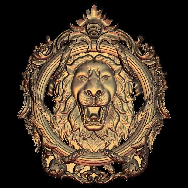 Relief Fresco Roaring Lion CNC Carving File