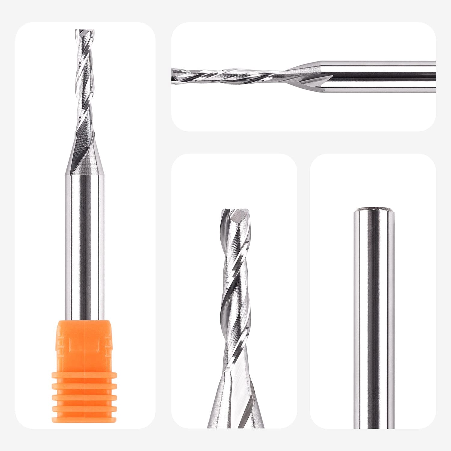 SpeTool EU W04502 UP CUT 2 FL 4MM DIA x 20MM CL x 8MM SHANK x 75MM OVL ROUTER BIT