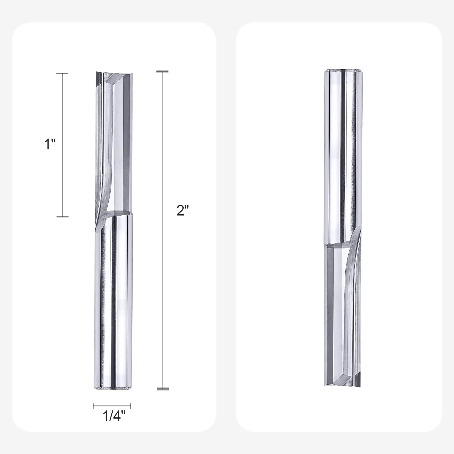 SpeTool UK 1/4" DIA x 1/4" SHANK x 1" CL x 2" OVL Straight End Milling Cutter