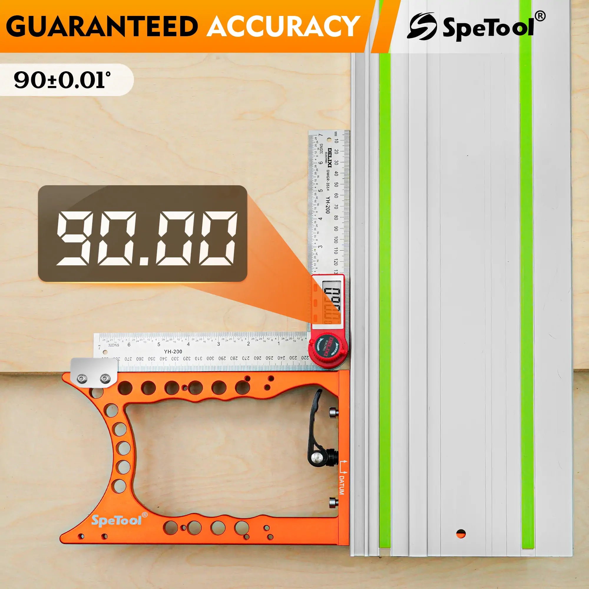 90° Precision Track Saw Square Rail Guide ±0.01° Accuracy SpeTool